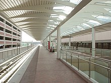 Largo Town Center station, one of the newest stations Washington DC metro station largo town center.jpg