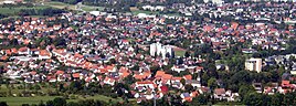 Weilstetten: View from the Schinderlucke lookout on the Albtrauf