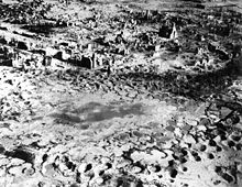 The ruins of Wesel in 1945. 97% of all buildings in the city were destroyed by Allied bombing. Wesel 1945.jpg