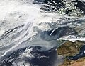 Thumbnail for File:Wildfire Smoke Reaches Europe (MODIS).jpg