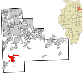 Will County Illinois incorporated and unincorporated areas Wilmington highlighted.svg