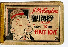 The cover of a typical Tijuana bible, this one features Wimpy, and is drawn in the style of the anonymous "Mr. Prolific". Wimpy TJB.jpg