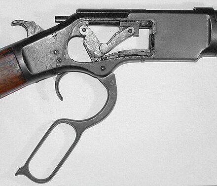 The toggle-link action used in the iconic Winchester Model 1873 rifle, one of the most famous lever-action firearms