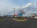 From the parking lot, you can Drive turn left and get some gas or other fuel. Turn right and you can head back to the northbound lanes of the Turnpike.