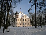 Ziemiełowice Palace during winter time