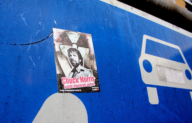 File:"Chuck Norris makes nuclear power harmless".jpg