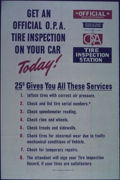 File:"Get an Official OPA Tire Inspection on your Car Today" - NARA - 514354.tif