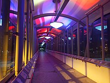 "Tensile Membrane" by Mark Thomas, an elevated pedestrian walkway at Reisterstown Plaza station "Tensile Membrane" by Mark Thomas elevated pedestrian walkway at Reisterstown Plaza station in Baltimore, MD.jpg