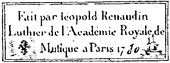 signature de Léopold Renaudin