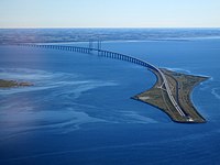 Øresund Bridge from the air