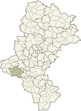 Poloha powiatu v rámci Sliezskeho vojvodstva