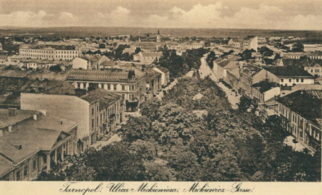 Вид с башни приходского костела, 1918.