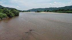 Река Хии около Идзумо летом 2013 года