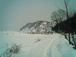 河風橋郷の冬景色