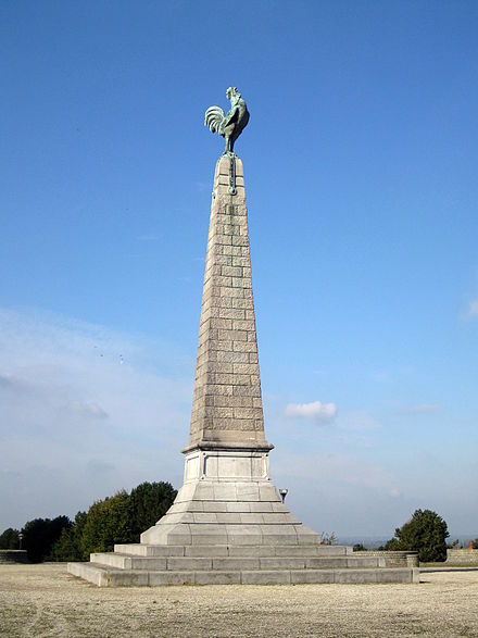 The monument of the battle in Jemappes.