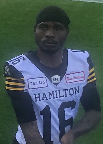 Banks before a Tiger-Cats game in 2019.