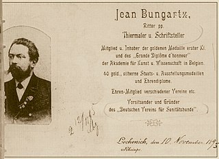 <span class="mw-page-title-main">Jean Bungartz</span> German animal painter, author, illustrator