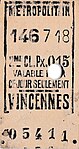 Ligne no 1 Ticket de 2e classe émis le 146e jour de l’année 1907, soit le dimanche 26 mai 1907.