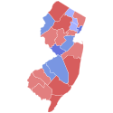 1954 United States Senate election in New Jersey results map by county.svg