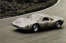 Porsche 904/8 during training for the 1,000km race at the Nurburgring in 1964. 1964-05 Training Porsche 904 8-Zyl. wahrscheinl. E. Barth.jpg