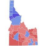 Карта результатов выборов в Сенат США 1966 года в Айдахо, составленная county.svg