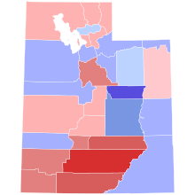 1988 Utah gubernatorial election results map by county.svg