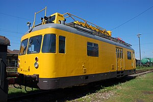 Tårnbil 701 i det bayerske jernbanemuseet i Nördlingen