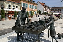 The Spargelskulptur in the main square