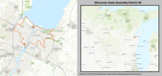 <span class="mw-page-title-main">Wisconsin's 90th Assembly district</span> State Legislative District for Green Bay, Wisconsin
