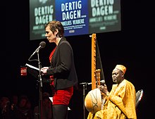 Annelies Verbeke (Bordewijkprijs 2015) and Lamin Kuyateh 2016Winternachten6.jpg
