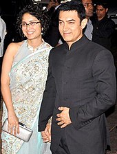 Aamir und seine Frau Kiran auf Karan Johars Geburtstag 2012