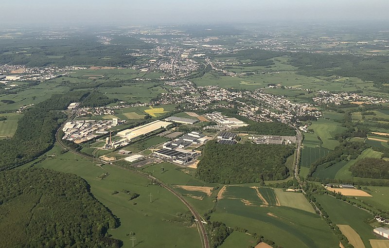 File:Aerial View of Bascharage in May 2018.jpg