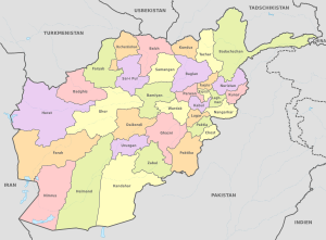 Afghanistan, administrative divisions - de - colored.svg