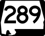 State Route 289 marker