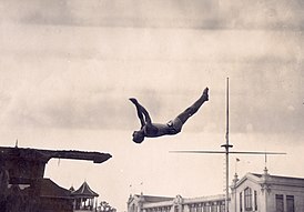 Alfred Braunschweiger of Germany. Fourth Place in the Fancy Diving Competition at the 1904 Olympics (cropped).jpg