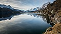Alps of Switzerland Lake Sils (25685804388).jpg