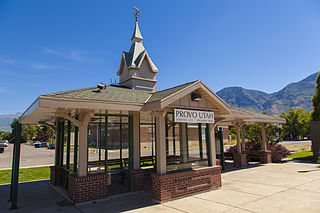 The Provo station is a train station in Provo, Utah. It is served by Amtrak's California Zephyr, which runs once daily between Chicago and Emeryville, California, in the San Francisco Bay Area.