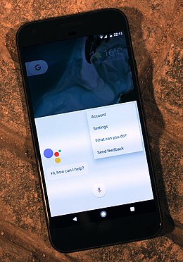 Google Assistant Pixel XL -puhelimessa.