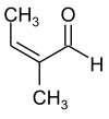 Structural formula of angelica aldehyde