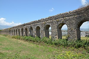 Aqueduct of Minturnae Aqueduct near Minturnae, built between the end of the Republic and the beginning of the Empire, Minturno, Italy (15029525976).jpg