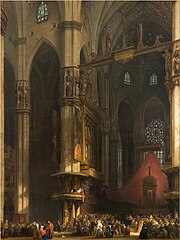59. Luigi Bisi, Interno del Duomo di Milano, 1840