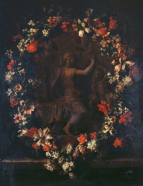 File:Attributed to Jean-Baptiste Monnoyer (1636-99) - Still Life with Flowers and a Bas-relief - RCIN 403252 - Royal Collection.jpg