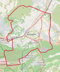 Poziția localității Aubagne