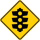 Australian traffic signal ahead sign