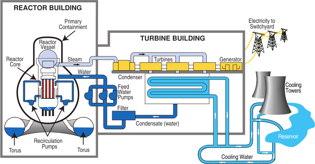 File Bwr Nuclear Power Plant Diagram Svg