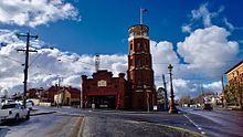 Ballarat East Fire Station, the oldest continually operating fire station in the Southern Hemisphere, and the site of the first operational telephone, made by Henry Sutton. BallaratEastFireBrigade.jpg