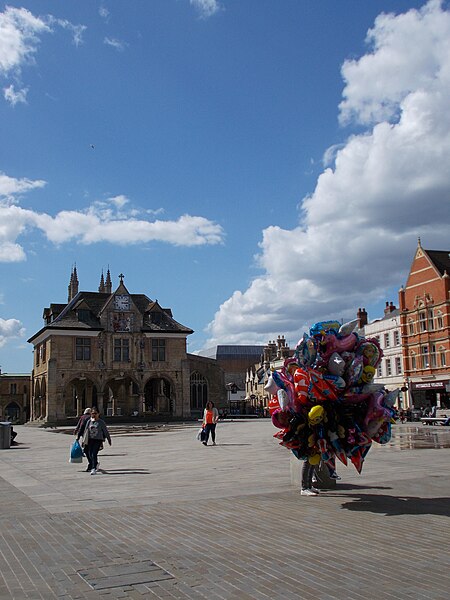 File:Balloon seller on Cathedral Square, Peterborough - geograph.org.uk - 5772474.jpg