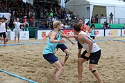 Deutsch: Beachhandball Europameisterschaften 2019 (Beach handball Euro); Tag 6: 7. Juli 2019 – Männerfinale, Dänemark-Norwegen 2:0 (25:18, 19:16) English: Beach handball Euro; Day 6: 7 July 2019 – Men's Final – Denmark-Norway 2:0 (25:18, 19:16)