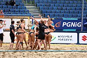 Deutsch: Beachhandball Europameisterschaften 2019 (Beach handball Euro); Tag 5: 6. Juli 2019 – Frauen, Halbfinale, Kroatien-Dänemark 1:2 (12:19, 17:10, 4:7) English: Beach handball Euro; Day 5: 6 July 2019 – Semifinal Men – Croatia-Denmark 1:2 (12:19, 17:10, 4:7)