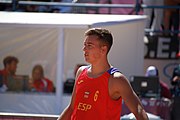 Deutsch: Beachhandball bei den Olympischen Jugendspielen 2018 in Buenos Aires; Tag 7, 13. Oktober 2018; Jungen, Halbfinale – Spanien-Kroatien 2:1 English: Beach handball at the 2018 Summer Youth Olympics in Buenos Aires at 13 October 2018 – Boys Semifinal – Spain-Croatia 2:1 Español: Handball de playa en los Juegos Olimpicos de la Juventud Buenos Aires 2018 en 13 de octubre de 2018 – Semifinales de chicos - España-Croacia 2:1